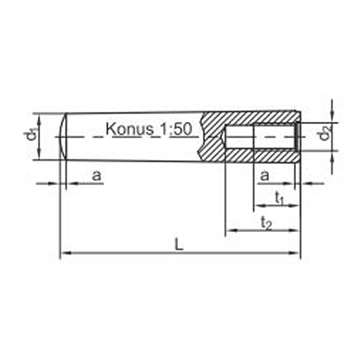 Kegelstift ISO 8736-9S20K A 10x100